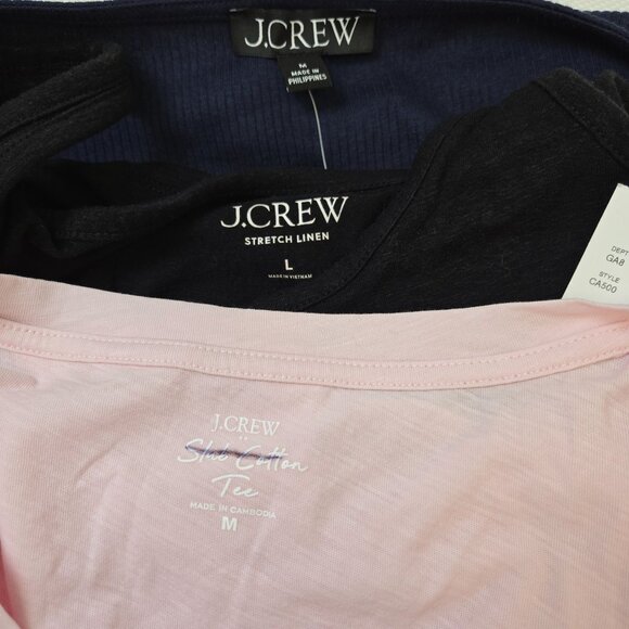 NWT J. Crew Bundle of 3 Tops T-Shirts and Tank Size Medium - Picture 2 of 10